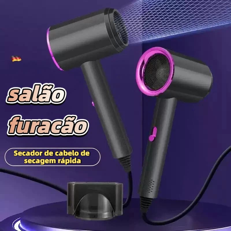 Secador de cabelo bivolt (110V/220V) com funções de quente e frio e duas cores,3 modos de estilo, cuidados profissionais