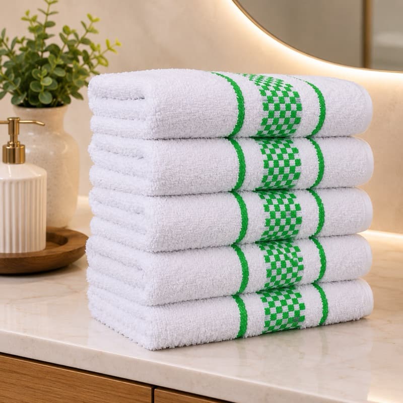 Kit 5 Panos De Prato VERDE Copa Toalha Macia 100% Algodão Super Absorção