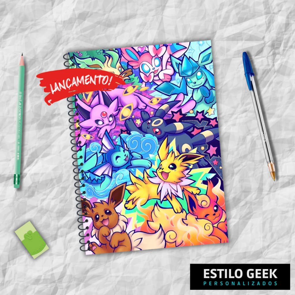 Pokémon Caderno Universitário 10 matérias 160 folhas 1 matéria 80 TCG Pocket Pokémon GO Legends Z A