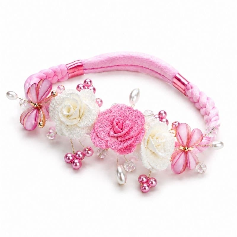 Tiara de bebê infantil laços de luxo jardim encantado borboleta rosa