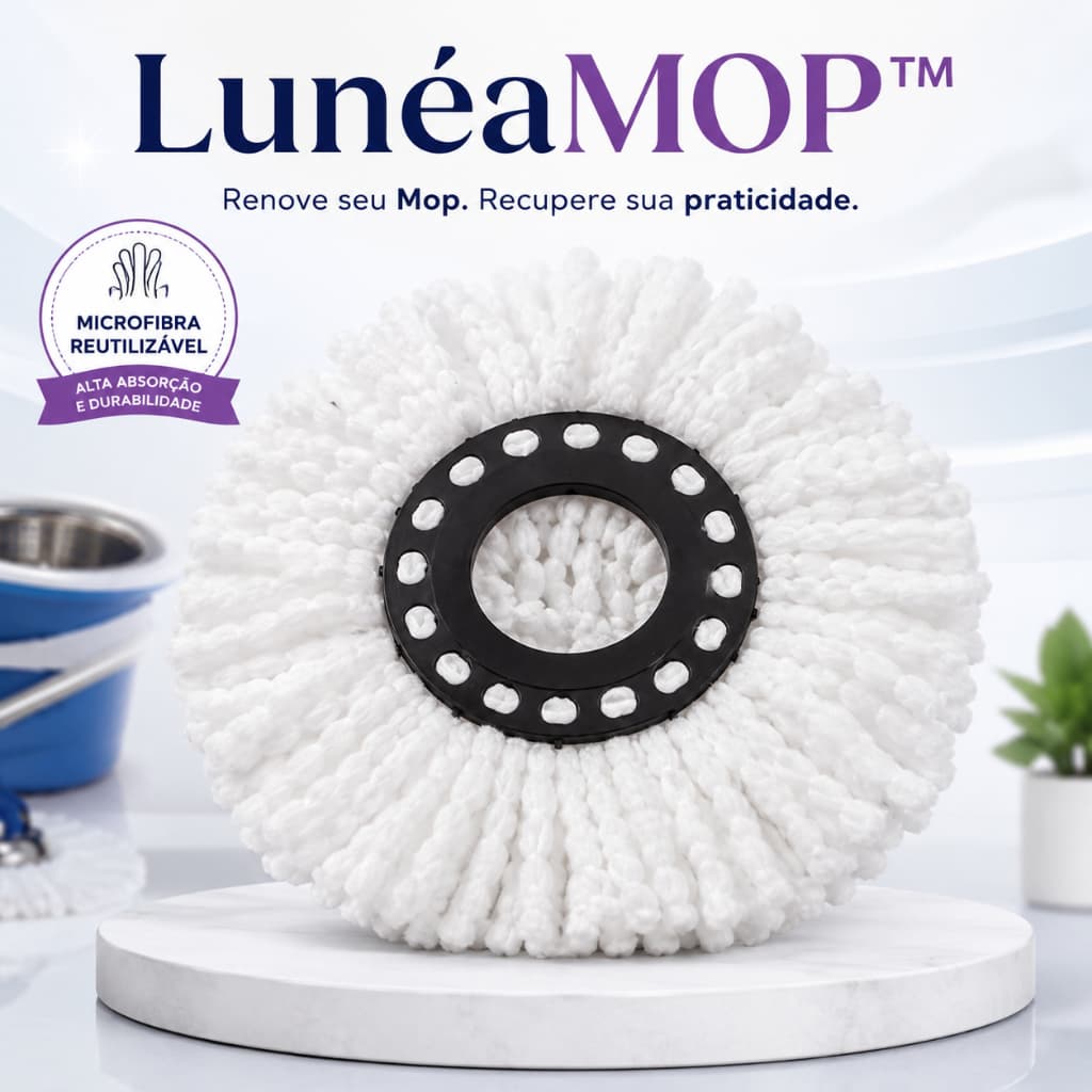 🔥 Refil Mop Giratório 360 Microfibra Alta Performance Oferta