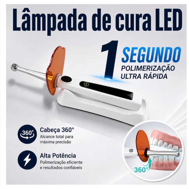 Aparelho portatil Lâmpada De Fotopolímero De Luz De Cura 1SEG LED 5W 800-2400mw/cm2