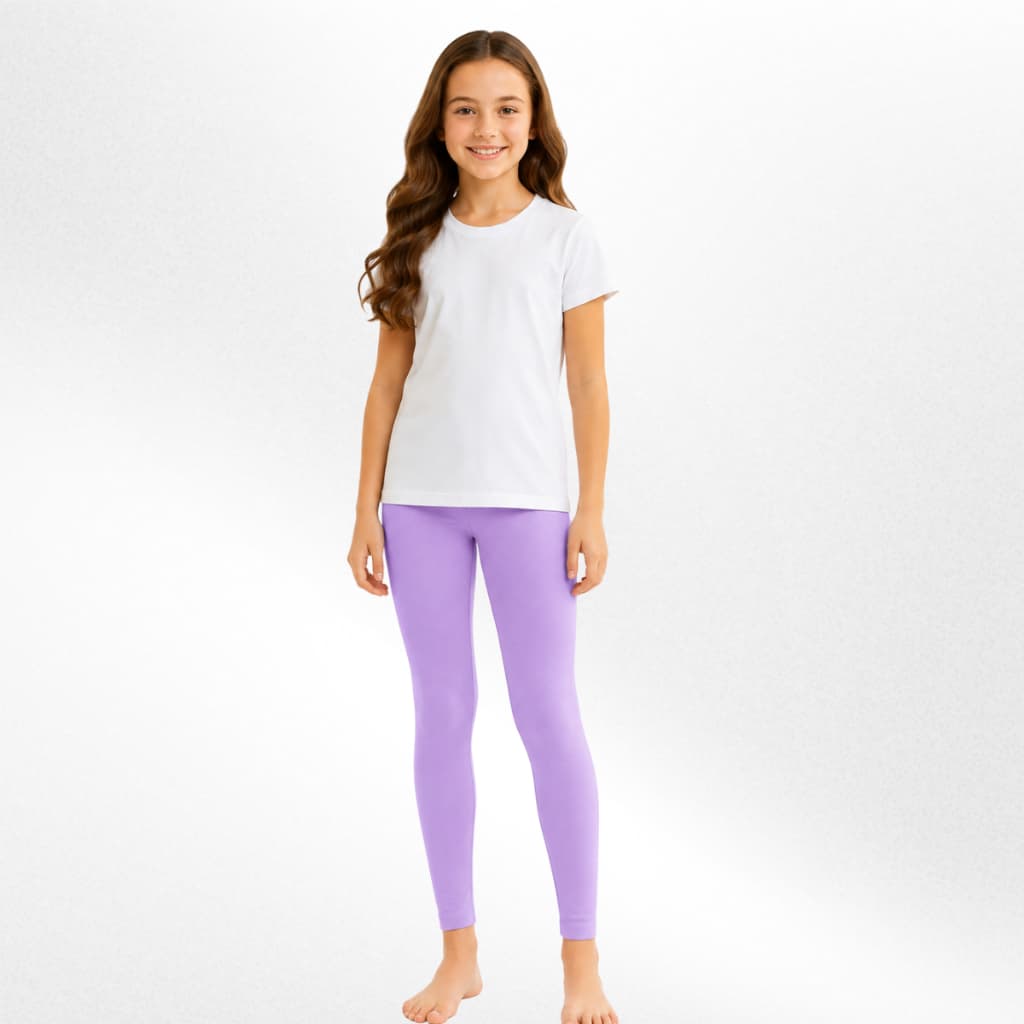 Kit 2 Calças Legging Infantil Juvenil Elastano Macia Conforto Dia a dia 2 ao 18