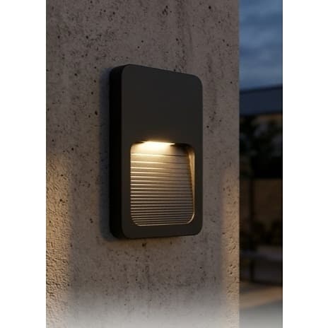 Balizador LED Lich Germany 2W IP65 Bivolt Escada Parede Muro Preto Ou Branco