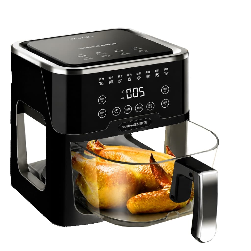 Air Fryer Fritadeira Elétrica De Vidro Sem Óleo 6 Litros 1350W Com Desligamento Automático Top