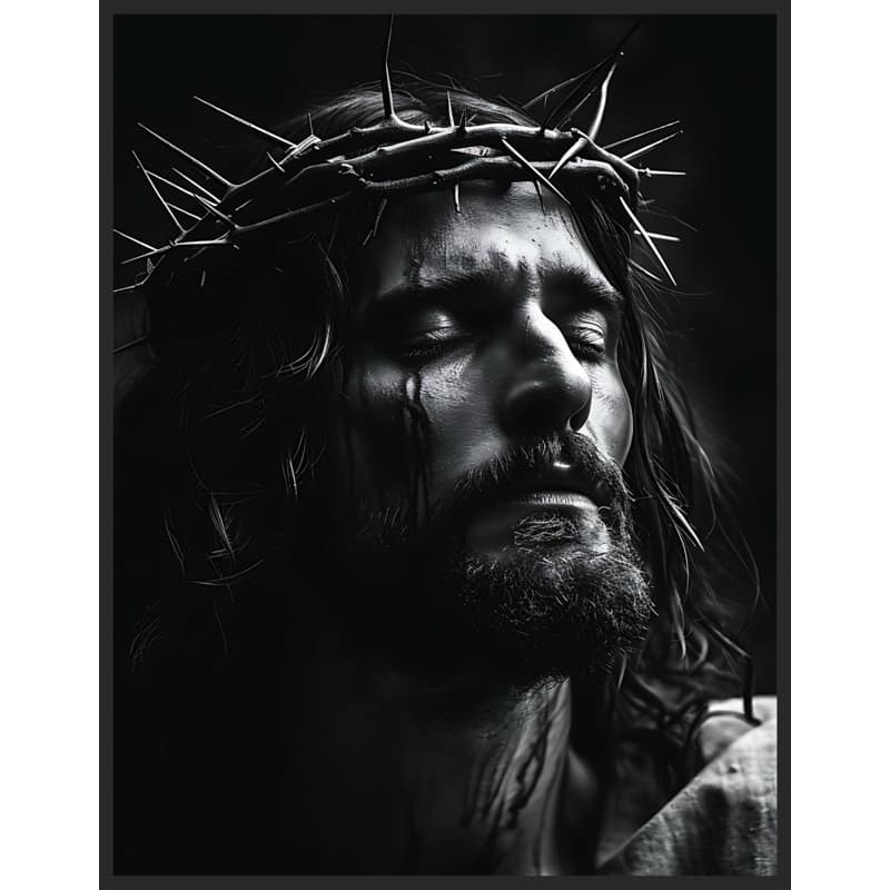 Quadro decorativo Jesus coroa de espinhos, quadro em pvc adesivado , quadro decorativo de alta qualidade