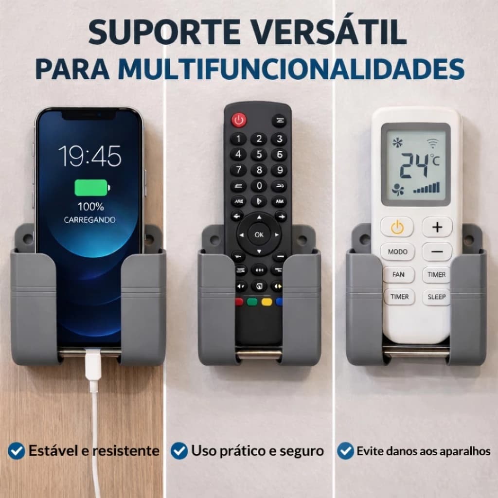 Suporte de Parede para Celular ou Controle Remoto Organizador Adesivo