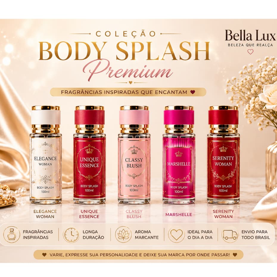 Body Splash Inspirações Árabes e Importados Feminino JMY 100ml - Perfume Corporal Longa Duração