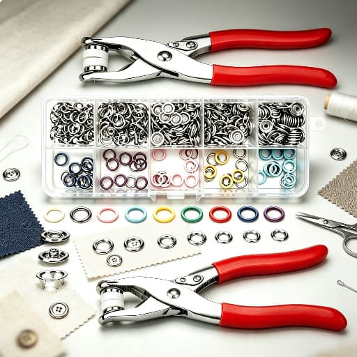 Kit Alicate para Botao Metalico 2 Unidades Ferramenta de Costura DIY Reparo de Roupa Botoes Coloridos para Bebe