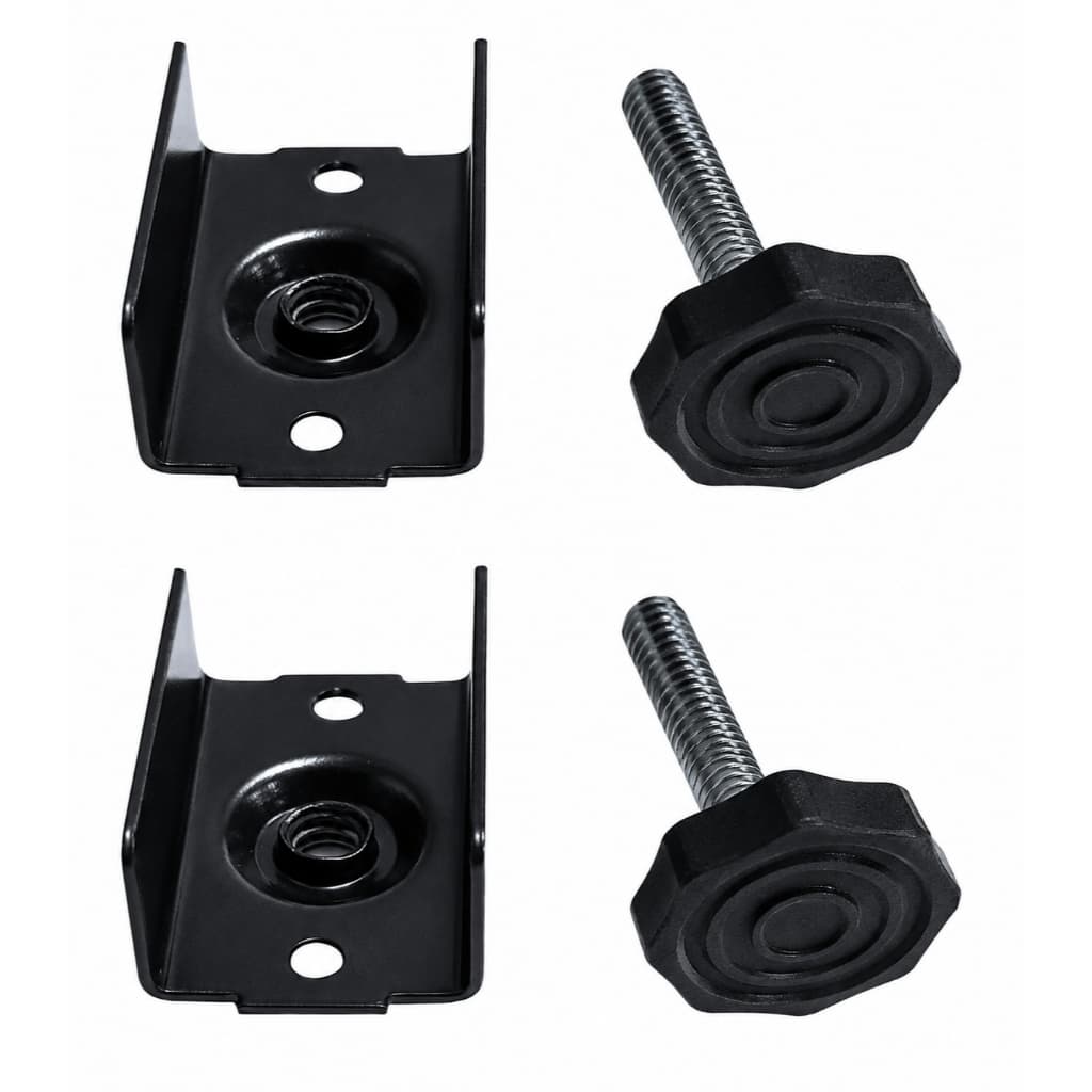 Kit 4/6/8/12 Sapata Pé Nivelador Pezinho para Móveis Chapa U 25mm Preto Branco Armário Guarda-Roupa Prateleira