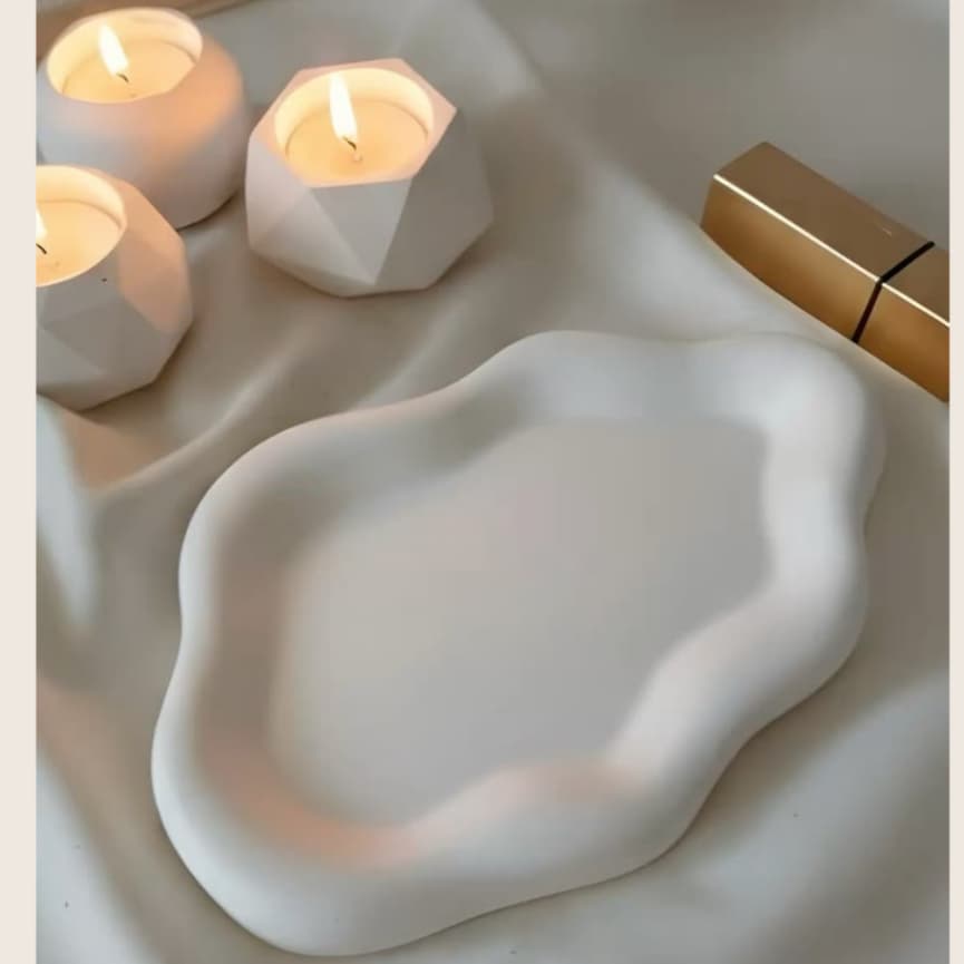 Bandeja Decorativa Nuvem Porta Jóias Bijuterias  Nuvem Decorativa Minimalista