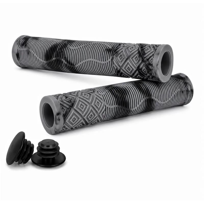 Par De Manopla Silicone LTX 165 mm Cinza/Preta Modelo Gios Viking Hupi Silicone Confortável Bmx Freeride DH Punho