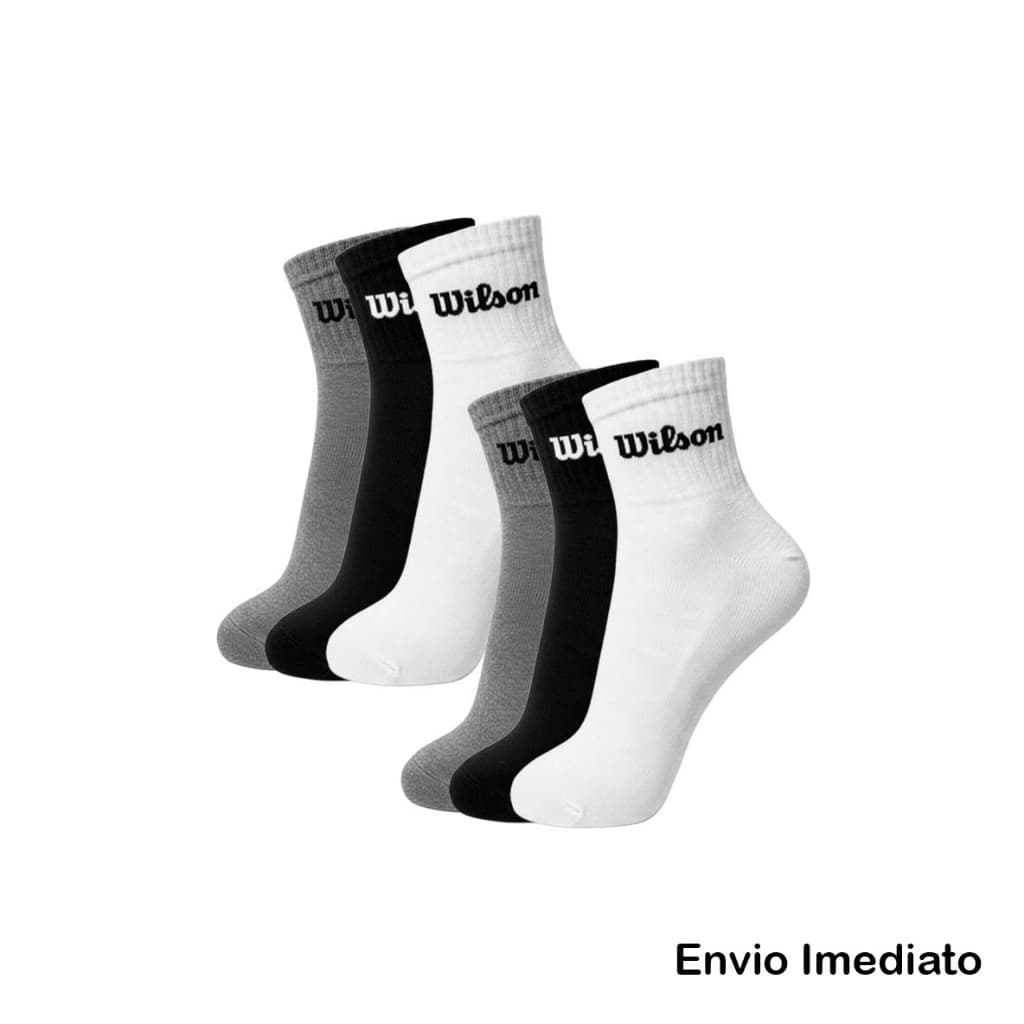Kit 6 pares de meia Wilson cano curto