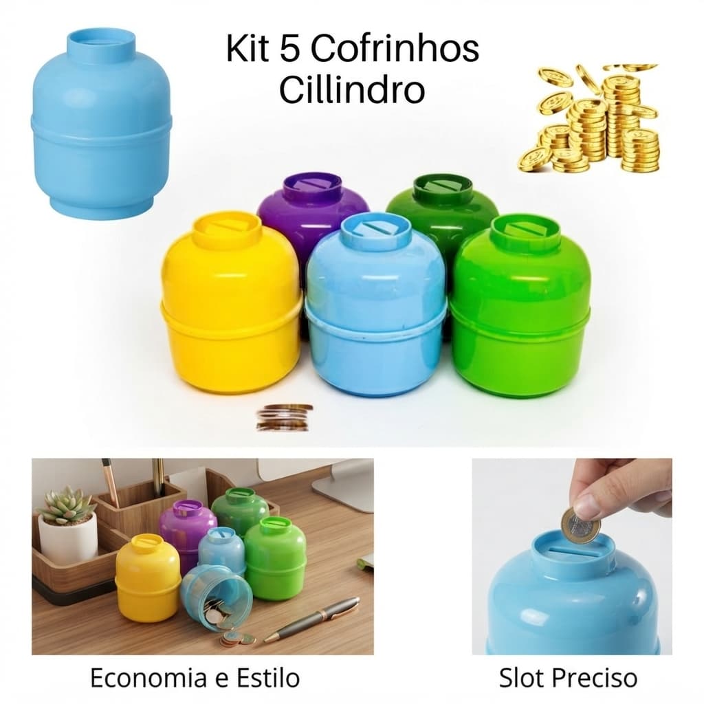 KIT COFRINHO MODELO BOTIJÃO C/ 4 (PORTA MOEDAS)