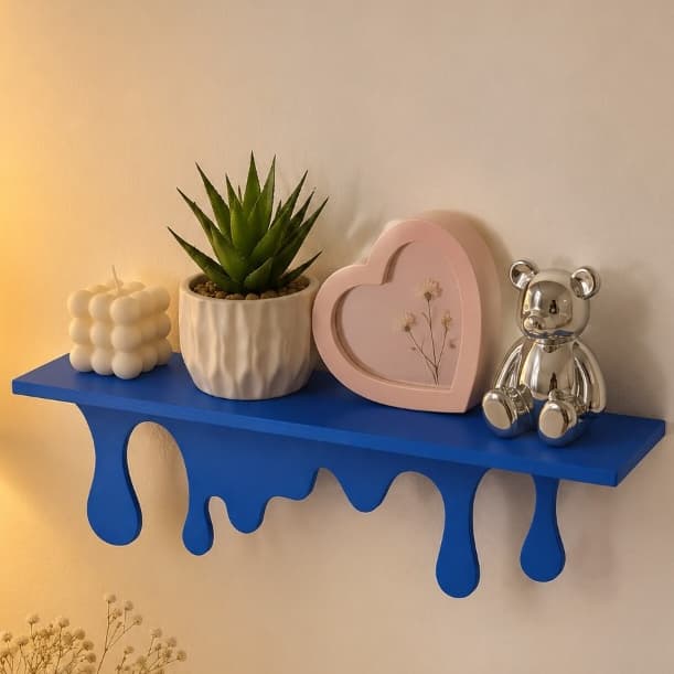 Kit 02 Prateleiras de Gotas Decorativa Para Quarto Sala Banheiro Escritório