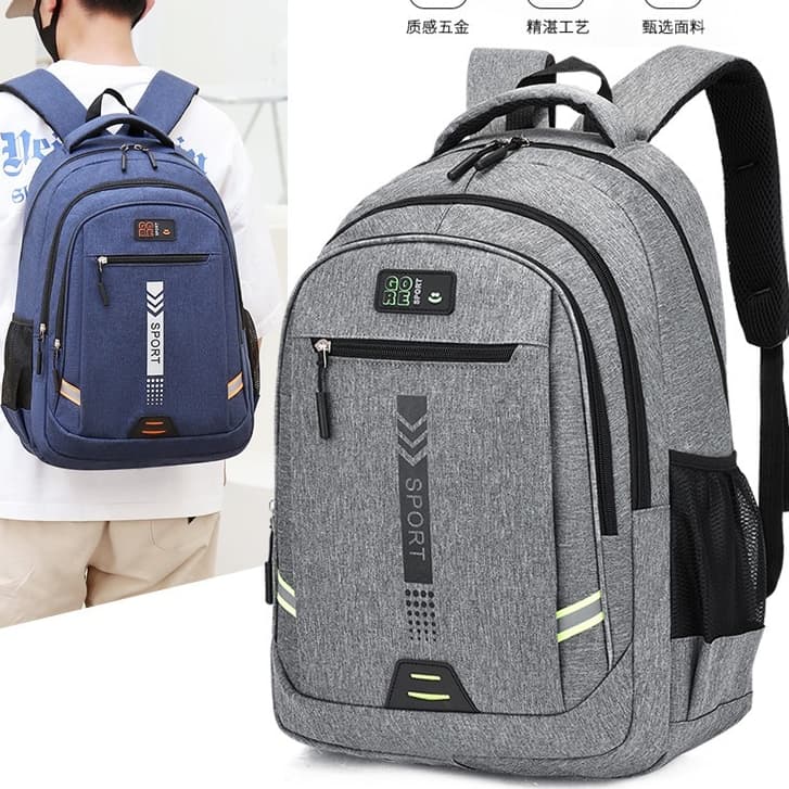 Mochila Masculina Esportiva Impermeável para Notebook, Mochila Escolar de Viagem e Trabalho