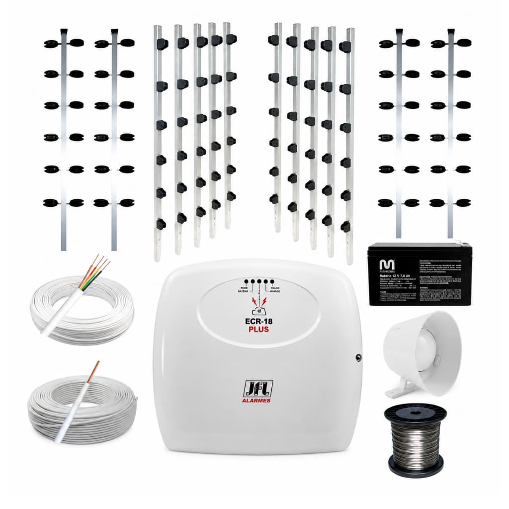 Kit Cerca Elétrica Jfl Ecr 18 60 Metros Big Haste 25x25