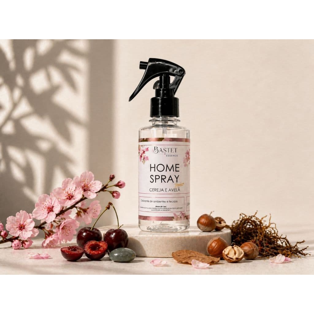 Home Spray Cereja e Avelã Premium | 230 ml | Bastet Essence