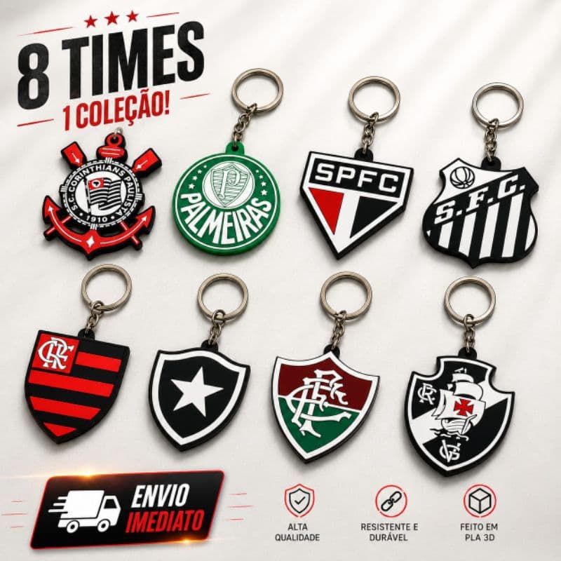 chaveiros de times de futebol Brasileirão copa Brasil presente lembrancinha carro chave