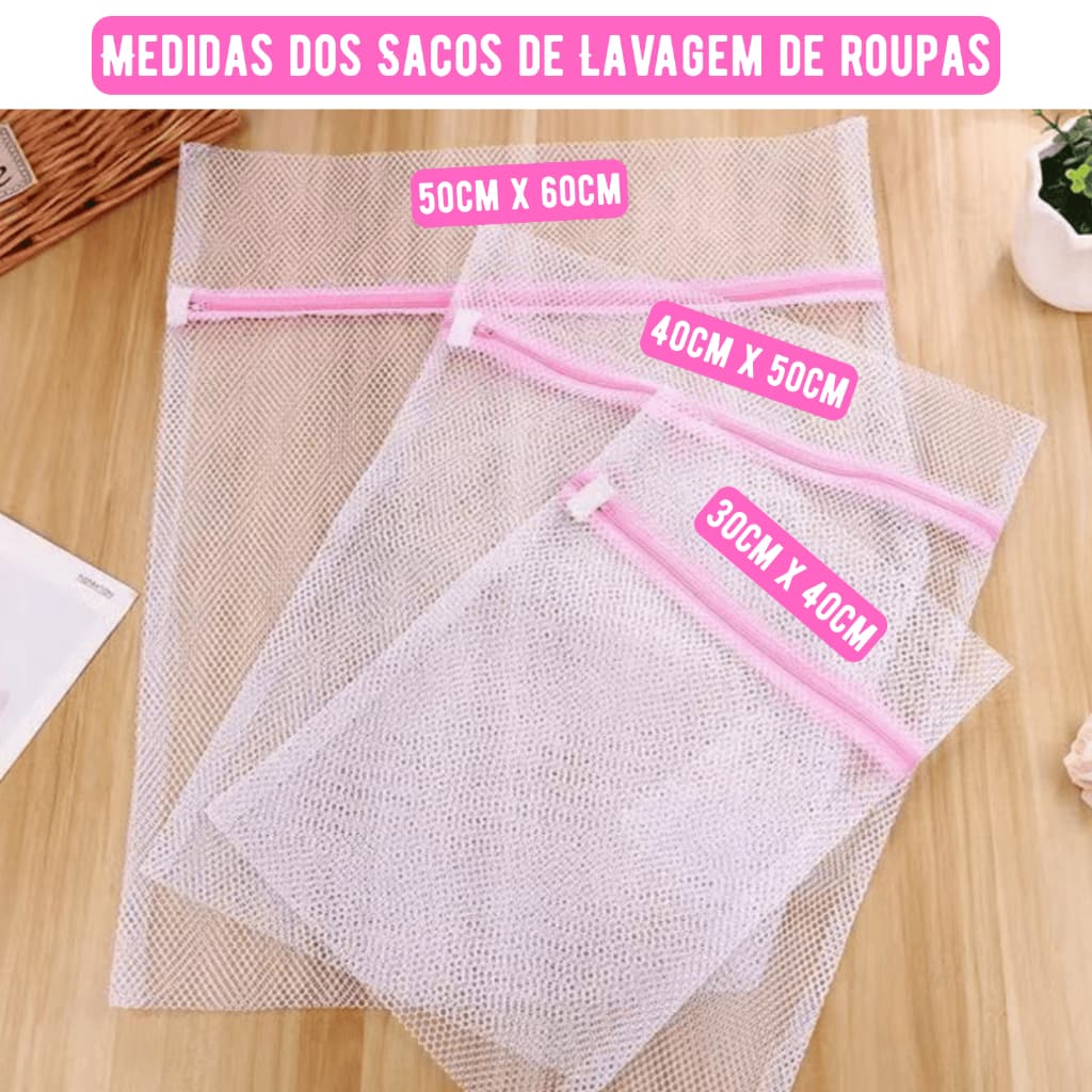 Saco de Lavar Roupas Protetor de Roupa Intima Delicada Não Desfia
