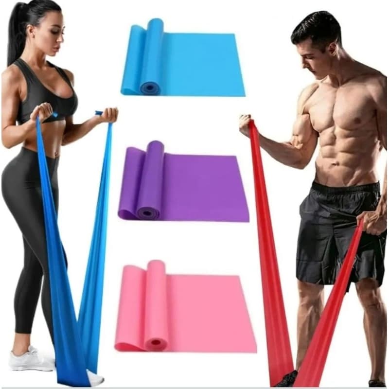 Kit Treino em Casa Elástico Super Band + Mini Band Glúteo Perna + Guia Exercícios.