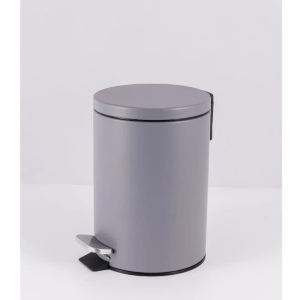 Lixeira Inox 3 Litros com Pedal Premium Aço Inox Matte para Cozinha Banheiro