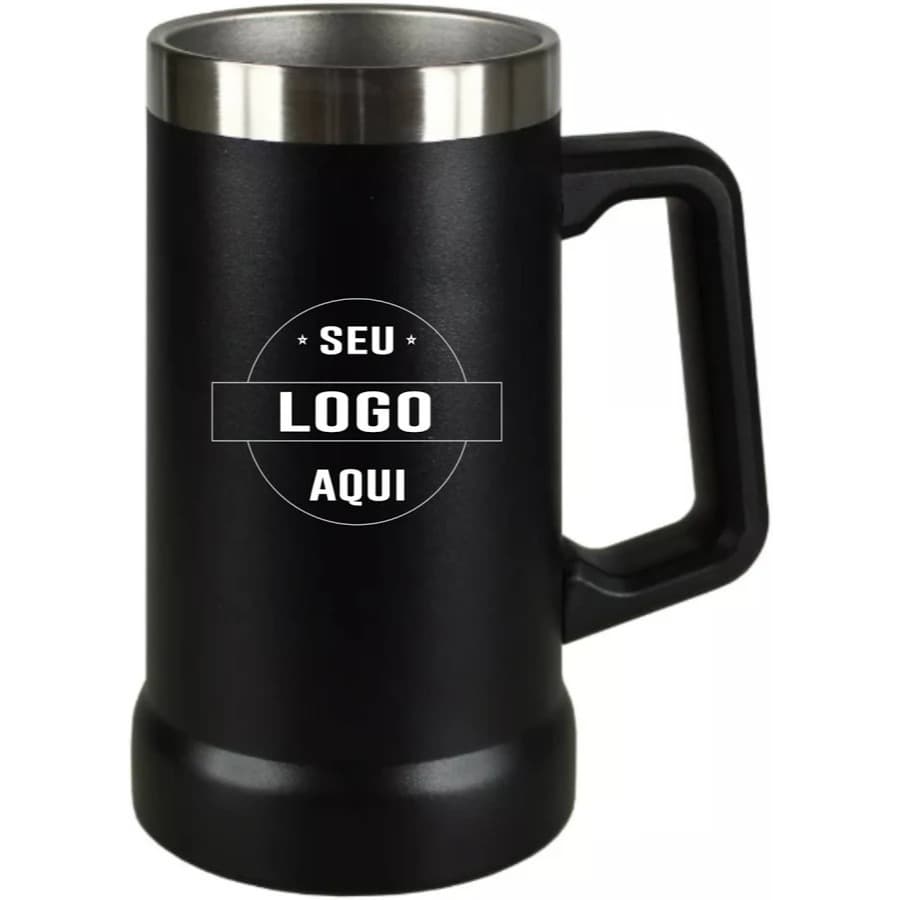 Caneca Térmica 700ml Inox com Alça Personalizada a Laser Copo Grande 700ml Presente Caneca Personalizada