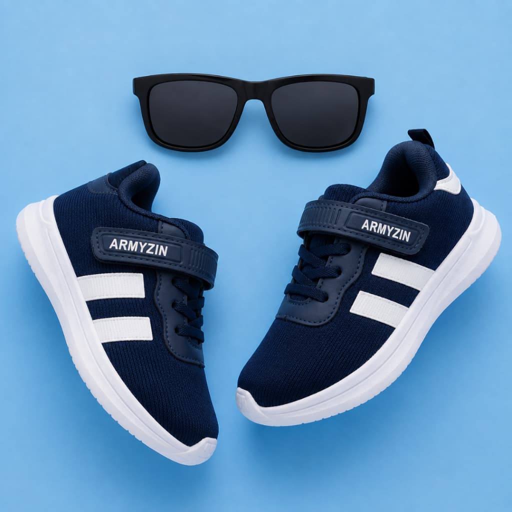 Tenis Infantil Feminino Masculino Cadarço Velcro Macio + Óculos de Sol