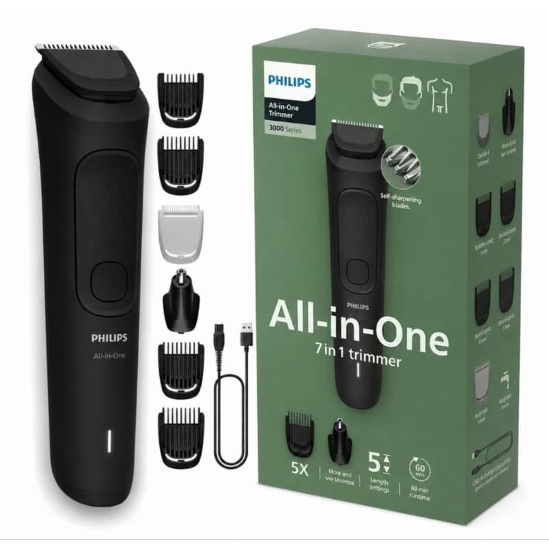Philips Multigroom Aparador 7 em 1 Máquina Barba Cabelo Pelos Carregador USB Bivolt Original