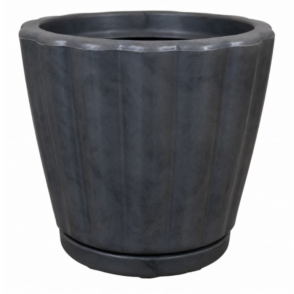 Vasos Para Plantas Cachepô Romano Marmorizado Tamanho M com Prato Coletor - Vaso Decorativo em Polietileno