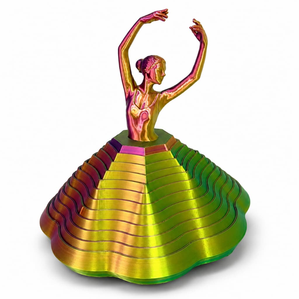 Bailarina Giratória Com Pedestal Antiestresse