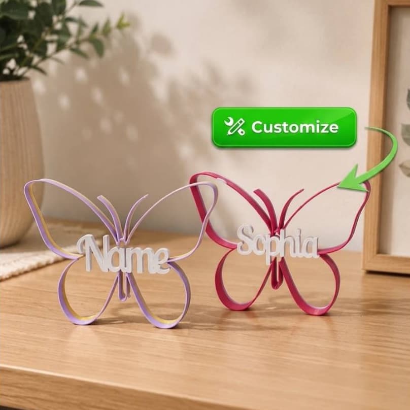 Borboleta Decorativa Personalizada com Nome | Quarto Infantil | Festa Jardim Encantado | Lembrancinha