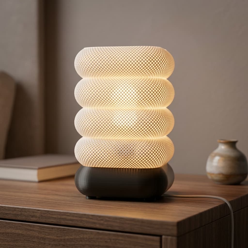 Luminária Retro Decorativa 3D E27 – Abajur de Mesa Moderno