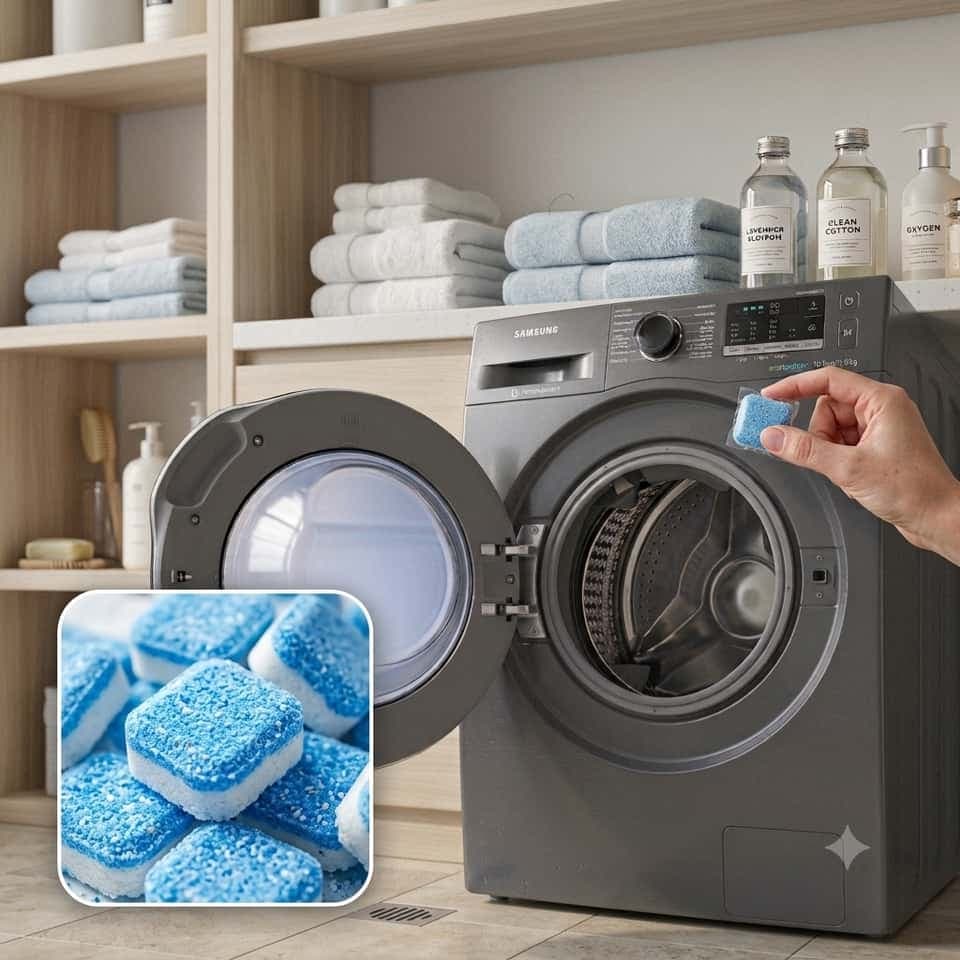 Pastilha efervescente limpador de máquina de lavar roupas tira manchas e odor Kit unidades