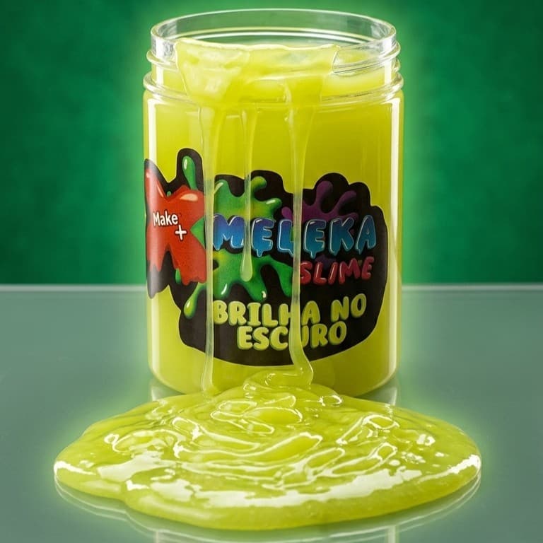 Meleka Slime Brilha no Escuro ou com Bichinho Dentro - Brinquedo Infantil