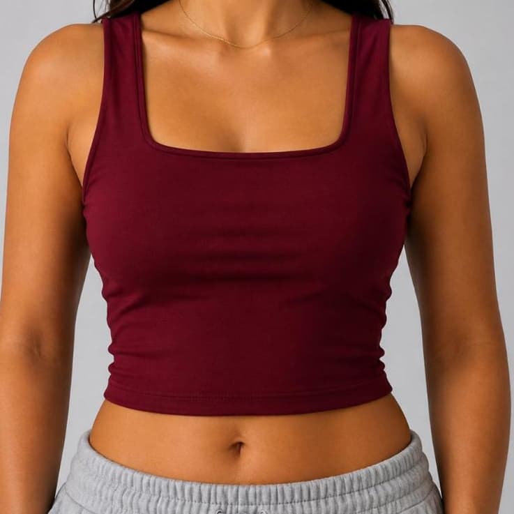Blusinha Cropped Regata Feminina Básica e Confotavel