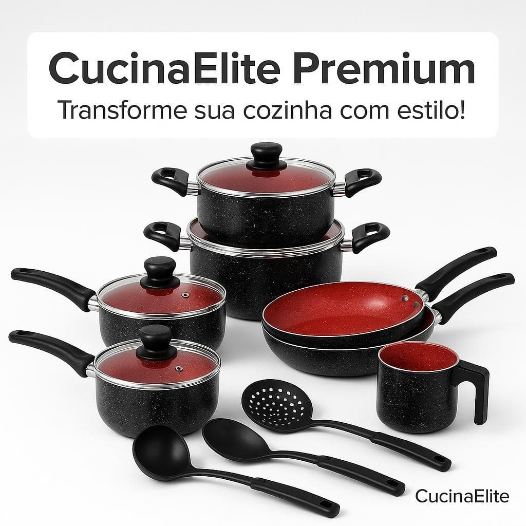 Conjunto de Panelas Cerâmicas 10 Peças Antiaderente Cozinha