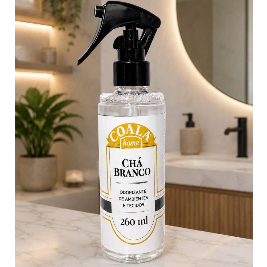 Coala Odorizante de Ambientes e Tecidos Chá Branco 260ml - Fragrância Sofisticada e Frescor Prolongado