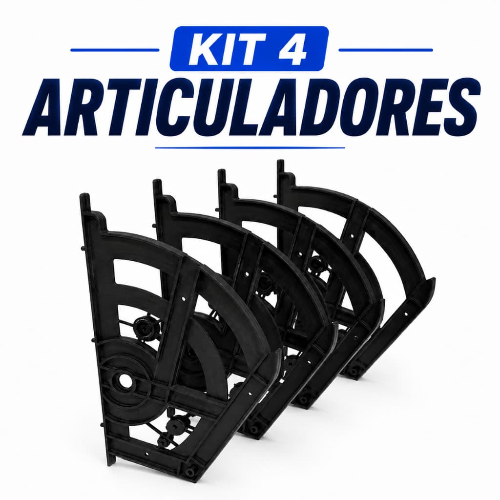 Kit 4 Articuladores Polipropileno Plástico Resistente Porta Basculante Sapateira Multiuso