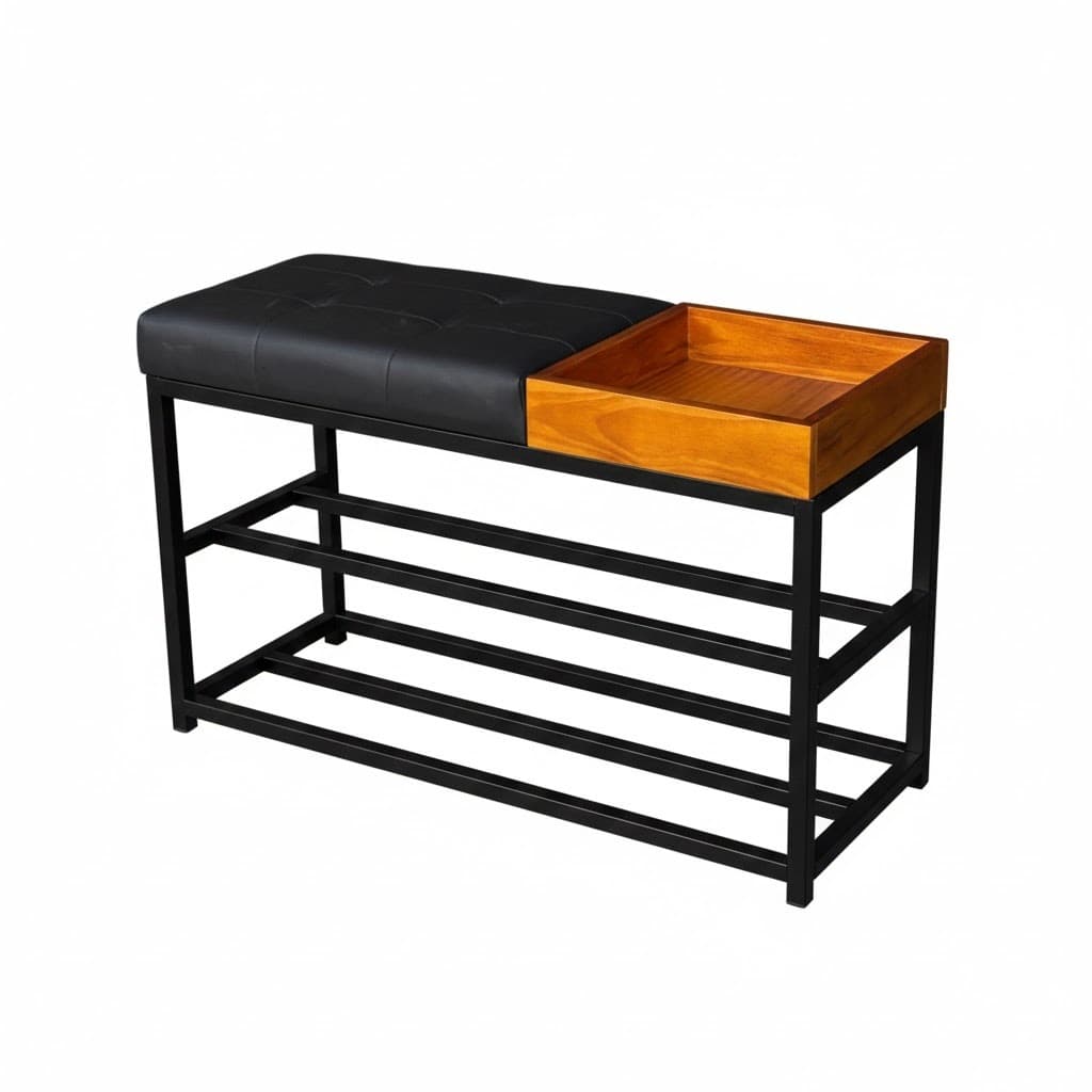 Sapateira Banco Banquinho Estofado Para Casa 80cm Aparador Luxo Promoção