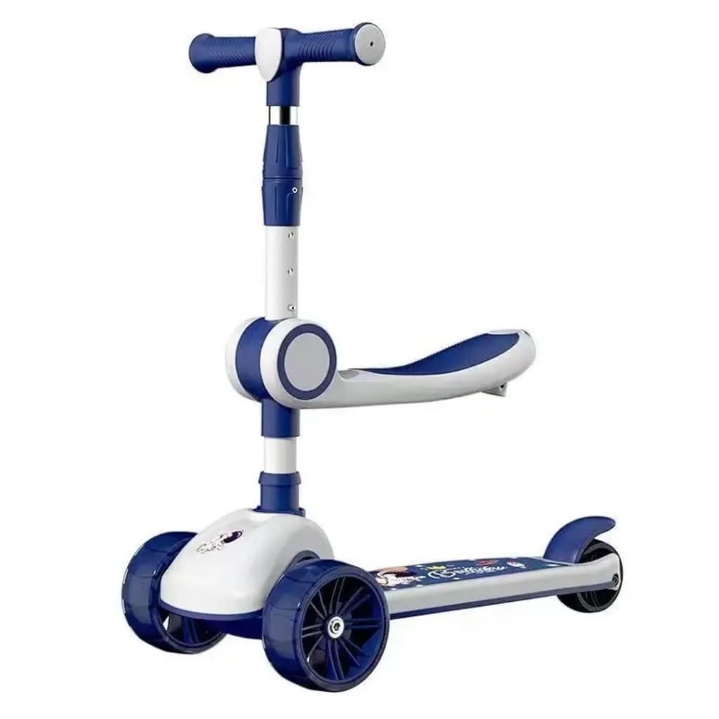 Patinete Scooter Infantil 3 Rodas Dobrável Com Led E Som