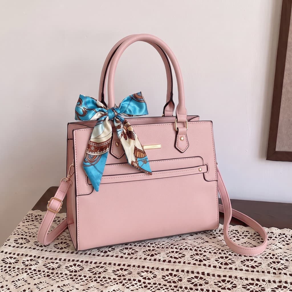Bolsa feminina Alça Transversal Tote Grande ideal para Uso diária com Lenço C-29