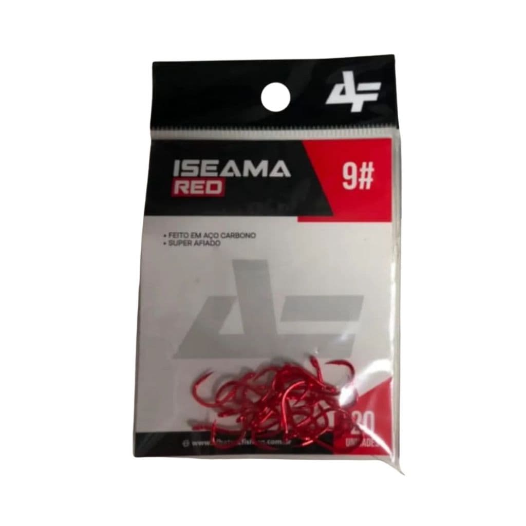 Anzol Vermelho Para Tainha Iseama Tam.9   20 Unidades