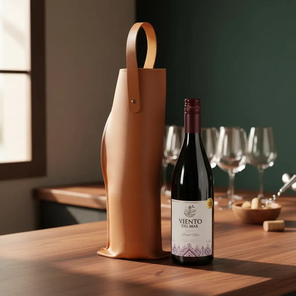 Bolsa Estojo para Vinhos e Espumantes em Courino Bag Elegante Presente Premium Sofisticado