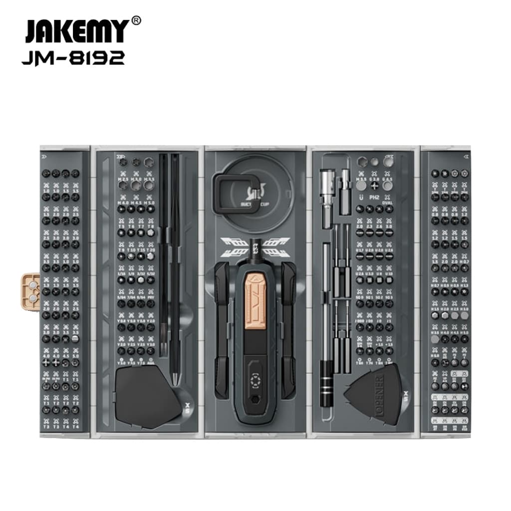 JAKEMY - KIT ORIGINAL DE BITS PARA MICRO-REPAROS - 180 PEÇAS