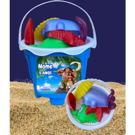 Kit Baldinho de Praia Moana Personalizado com o nome - Lembrançinha, Festas...