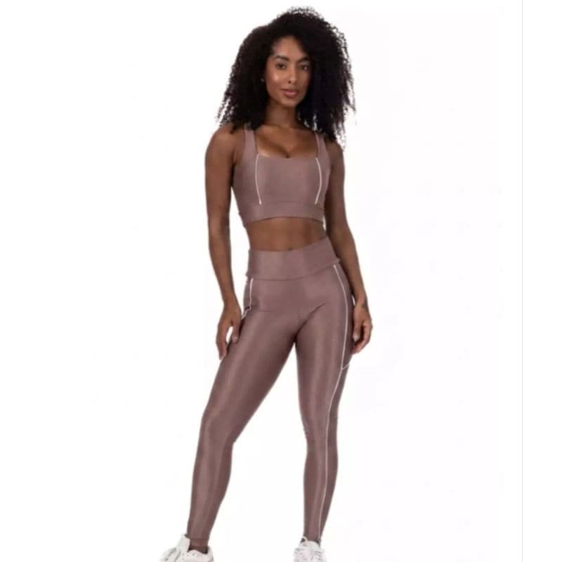 conjunto fitness treino academia microcanelado premium