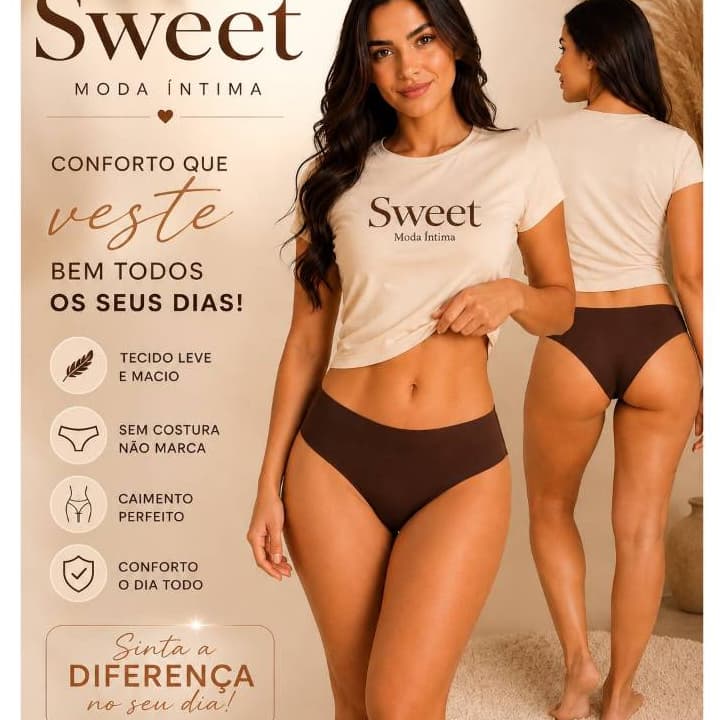 Kit Com 10 Calcinhas Sem Costura Corte Laser