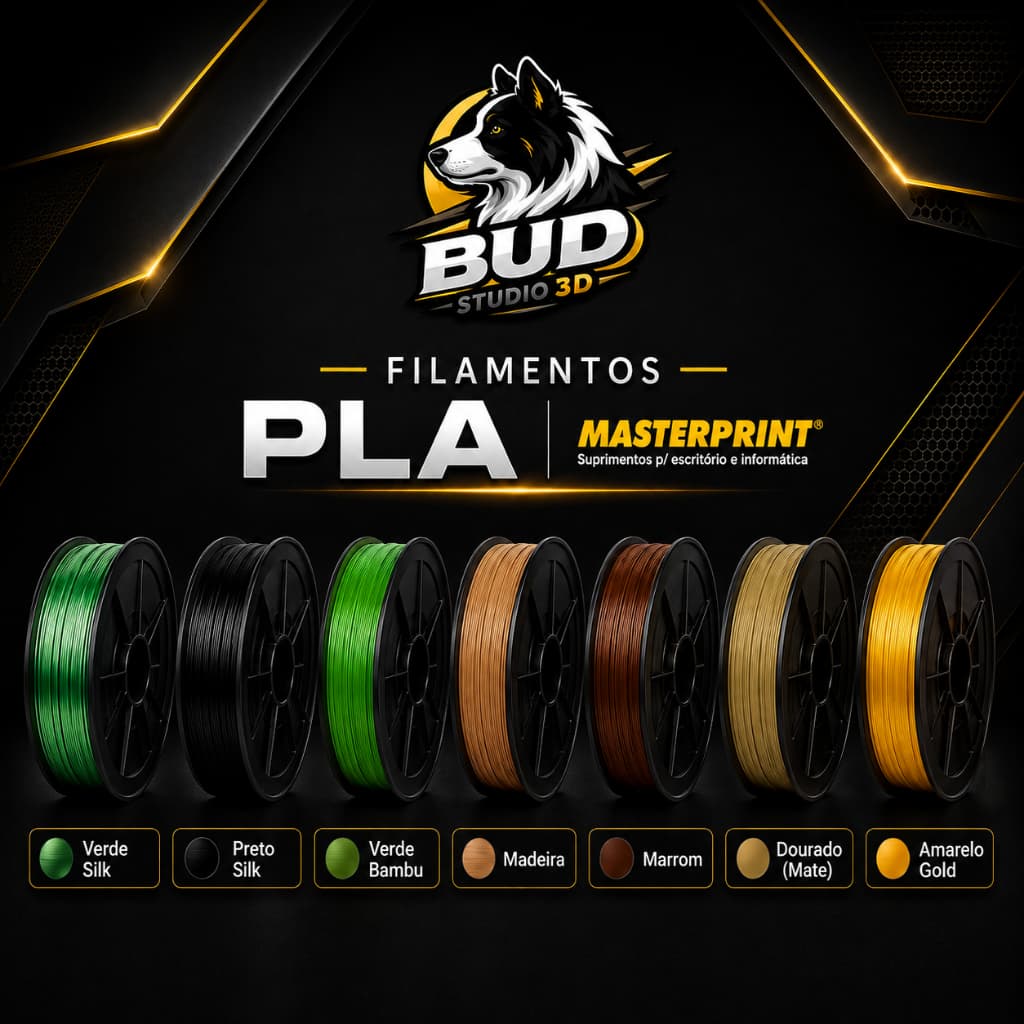 Filamentos para impressora 3D PLA Masterprint Cores Diversas