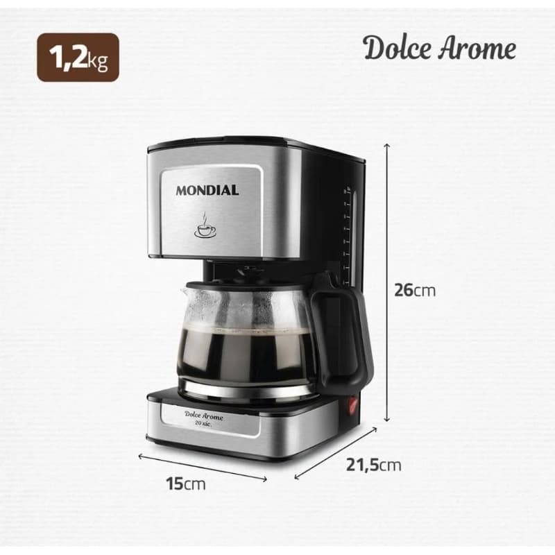 Cafeteira Elétrica Dolce Arome Mondial 550W - C-43-20X-SI